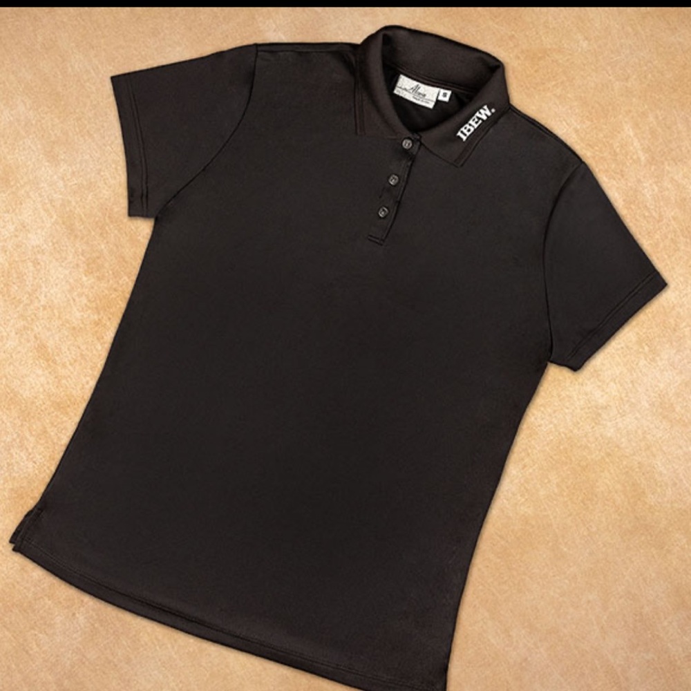 Ladies IBEW black collar shirt